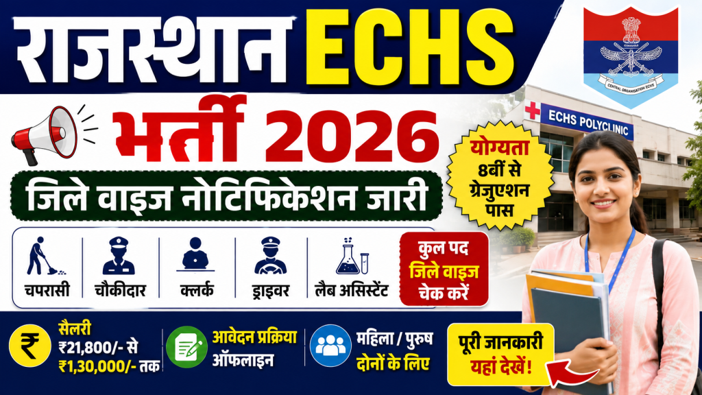 Rajasthan ECHS Recruitment 2026